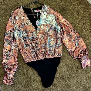 Buddy Love Sequin Bodysuit Women’s Small